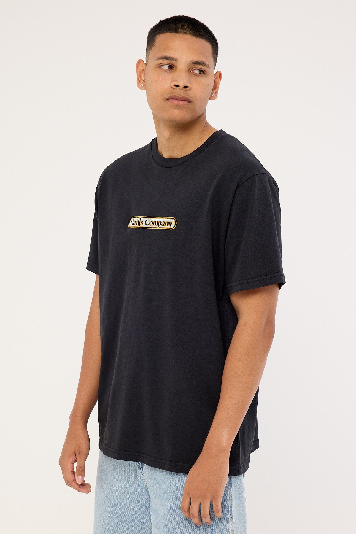 Thrills Thrills Wonder World Embro Merch Fit Tee Twighlight Black