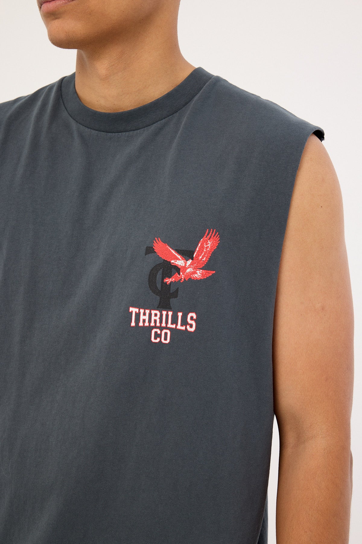 Thrills Wonder World Merch Fit Muscle Tee Ebony