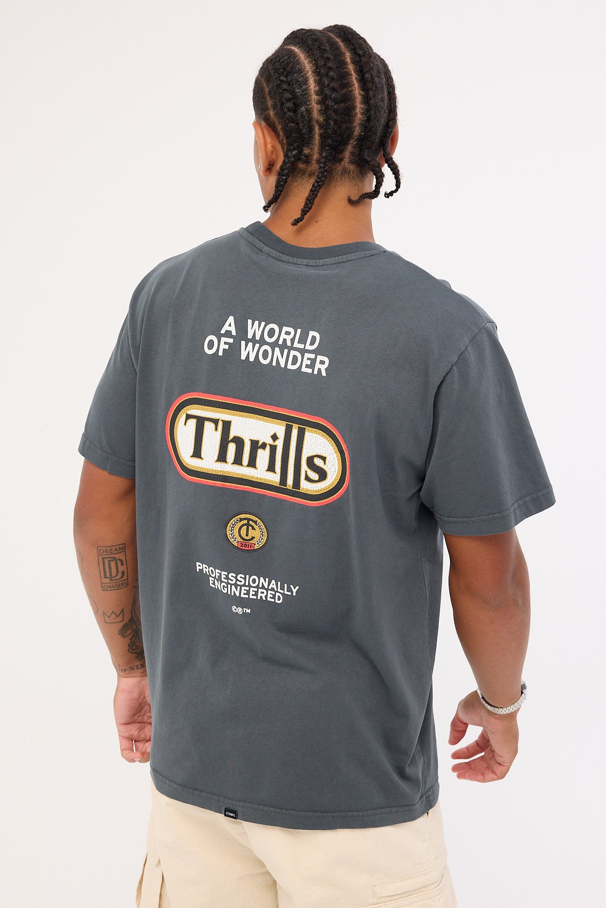 Thrills Thrills Wonder World Merch Fit Tee Ebony Petrol