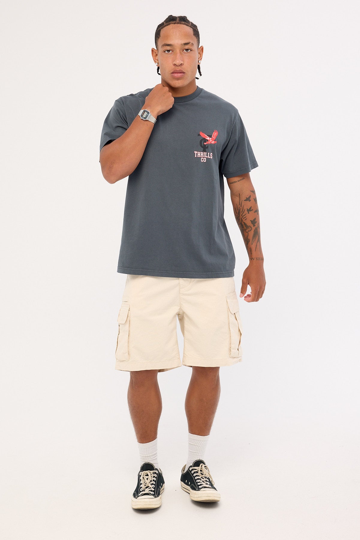 Thrills Thrills Wonder World Merch Fit Tee Ebony Petrol