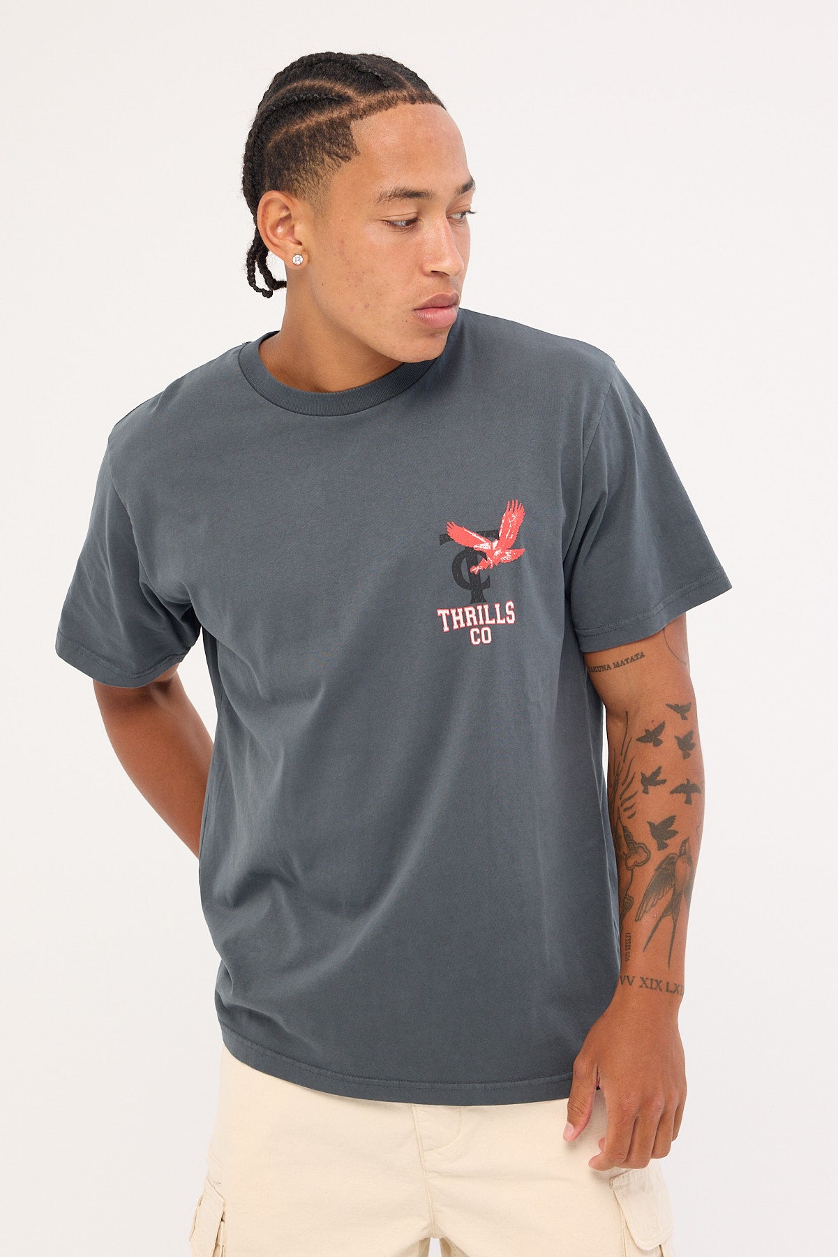 Thrills Thrills Wonder World Merch Fit Tee Ebony Petrol