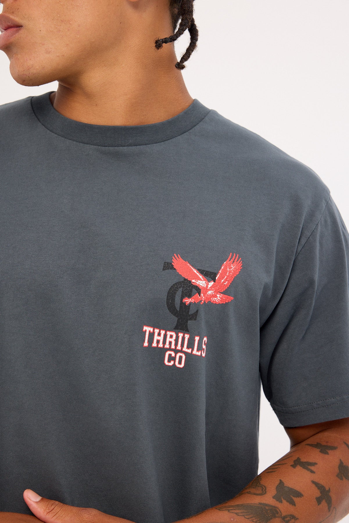 Thrills Thrills Wonder World Merch Fit Tee Ebony Petrol