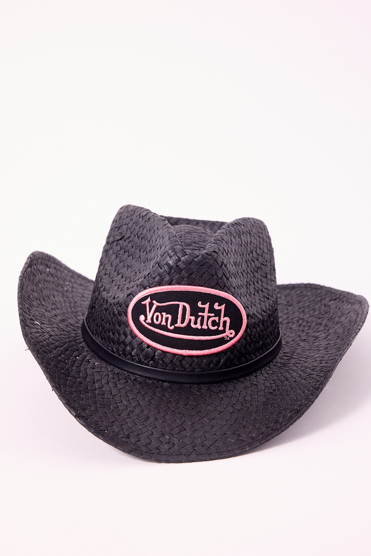 Von Dutch Patch Cowboy Hat Black/Pink