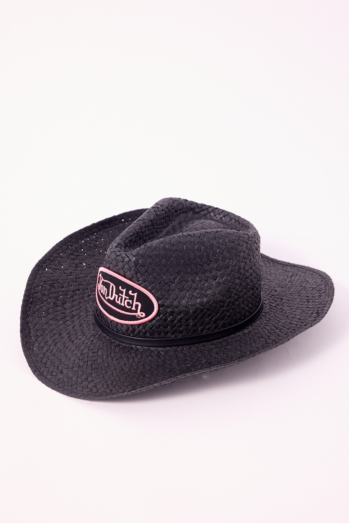 Von Dutch Patch Cowboy Hat Black/Pink