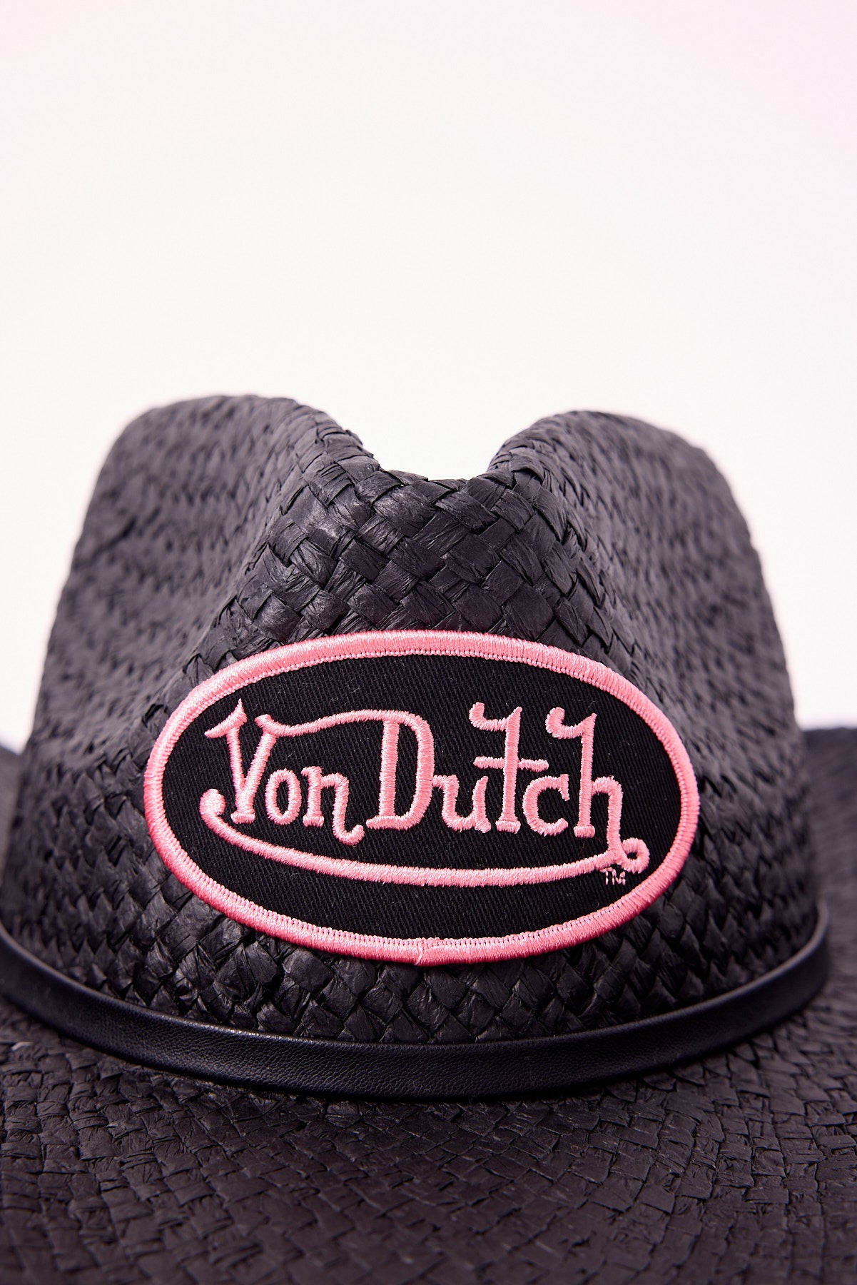 Von Dutch Patch Cowboy Hat Black/Pink