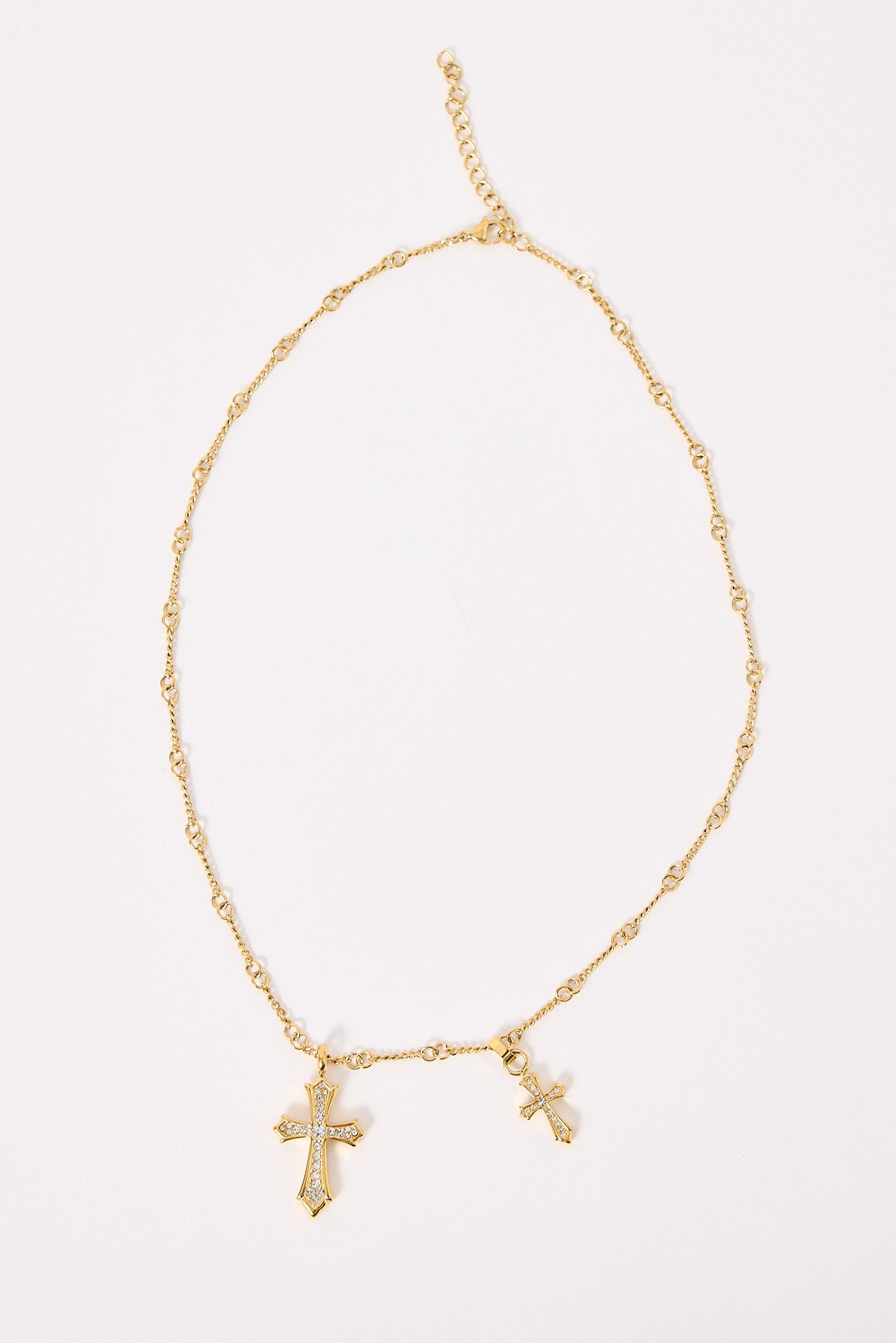 Neovision Double Cross Necklace Gold