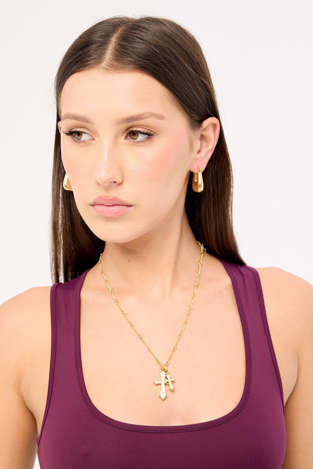 Neovision Double Cross Necklace Gold