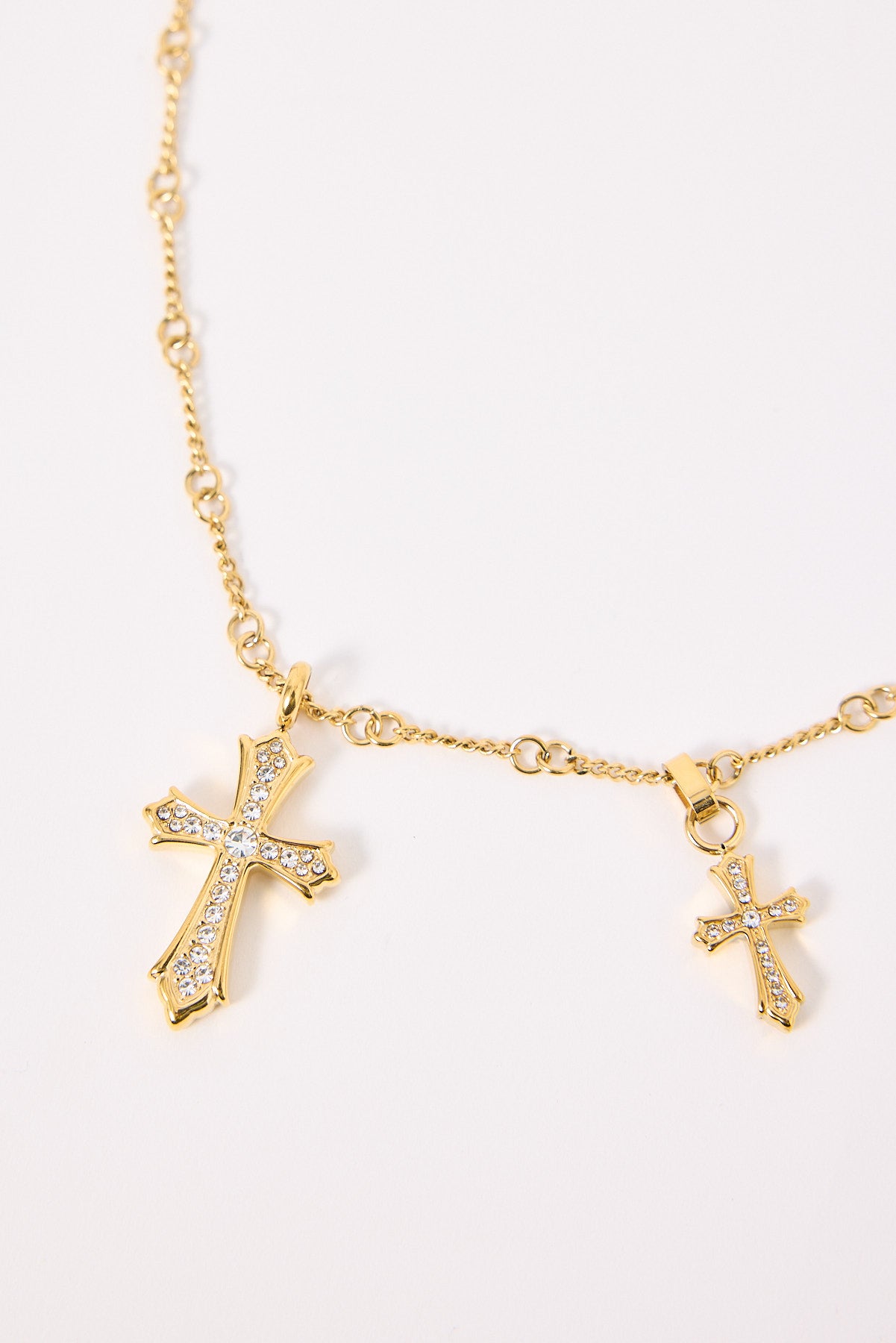 Neovision Double Cross Necklace Gold