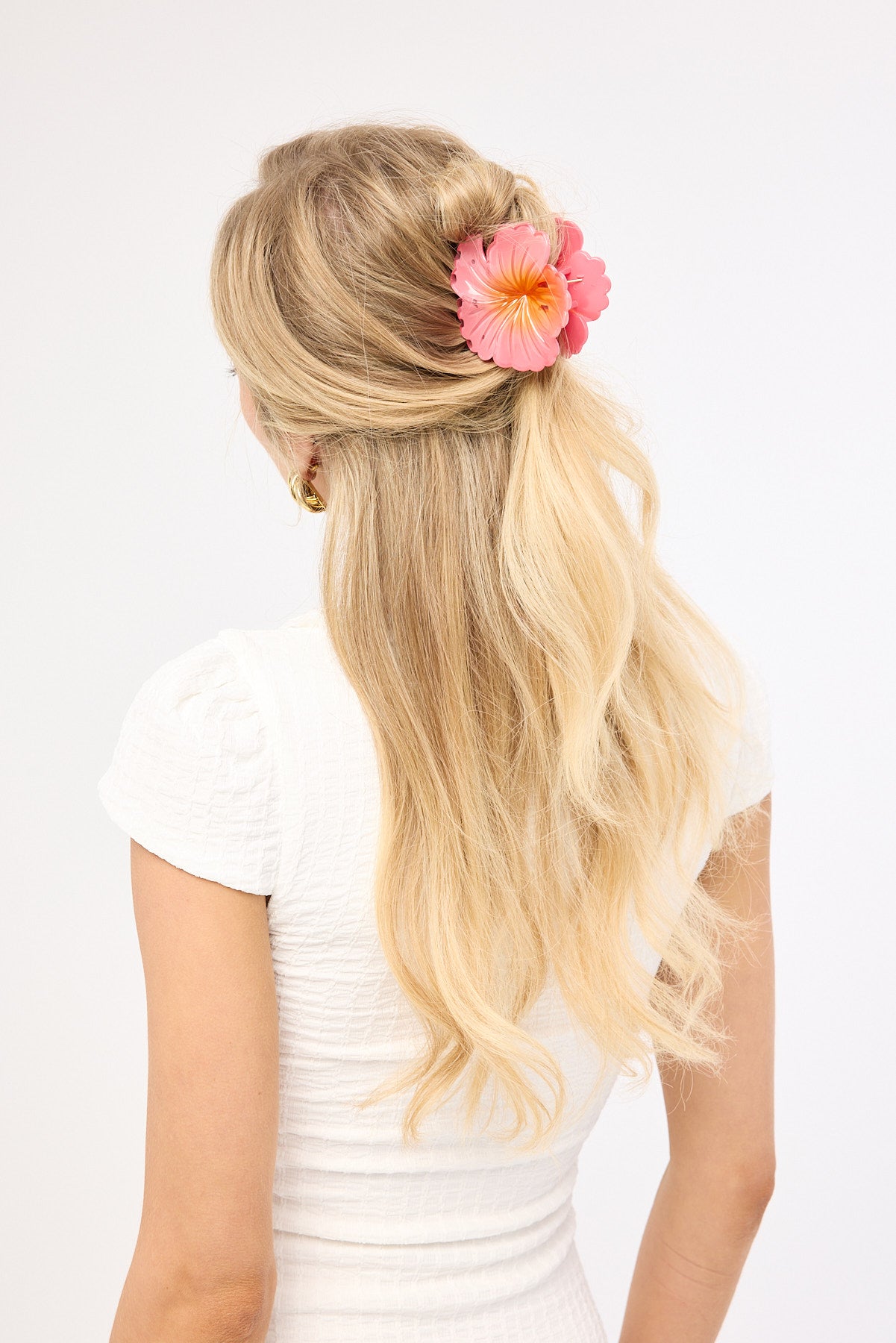 Token Hibiscus Claw Clip Pink