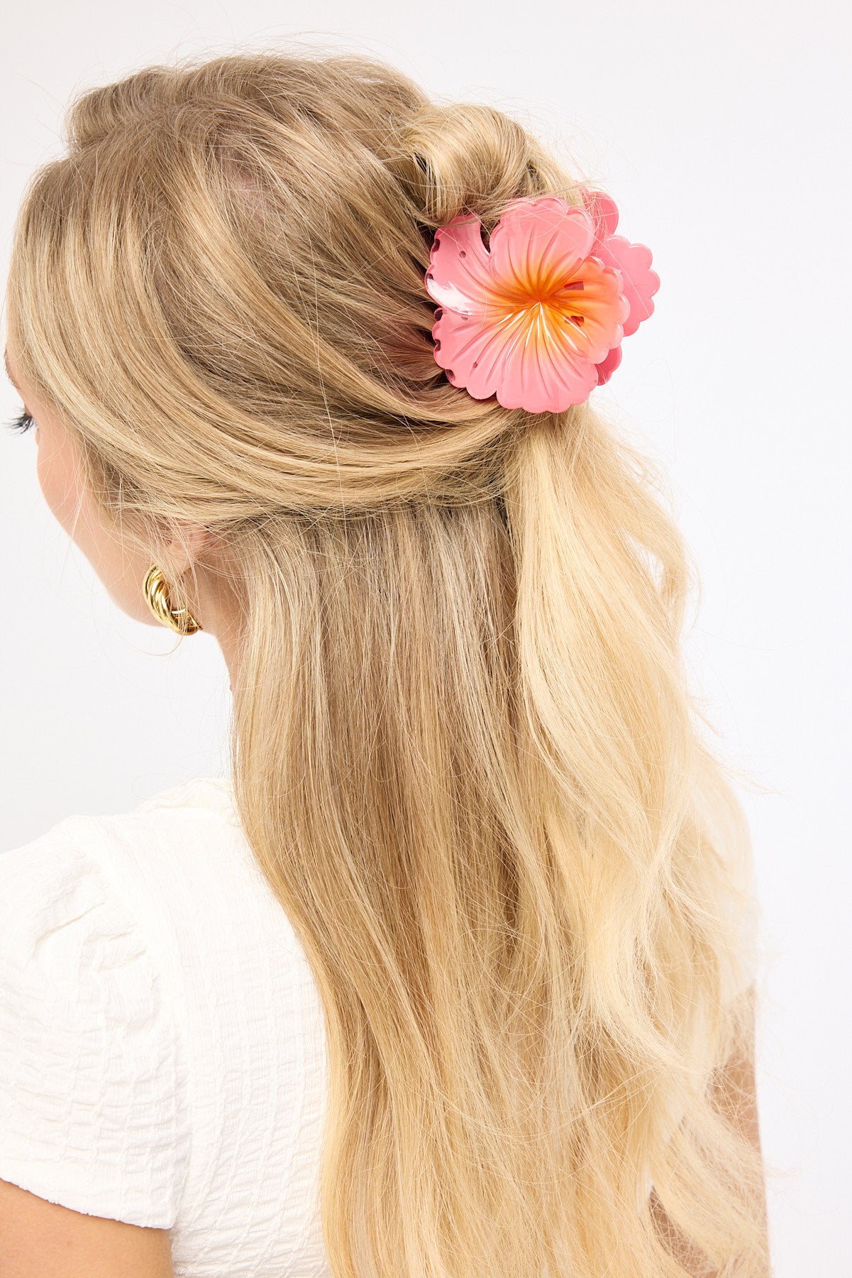 Token Hibiscus Claw Clip Pink