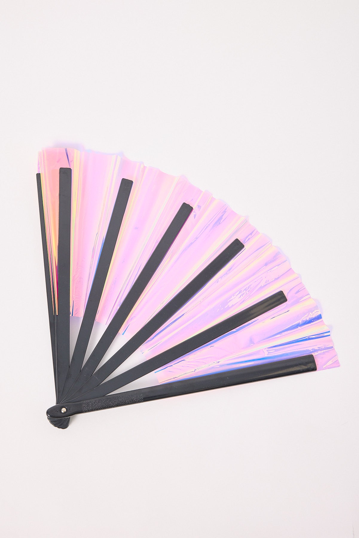 Token Holographic Handheld Fan Pink