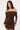 Luck & Trouble Elyse Recycle Off Shoulder Long Sleeve Mini Dress Chocolate