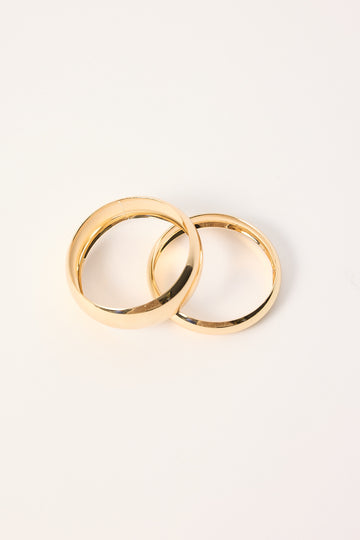 Token Stacked Bangle Pack Gold