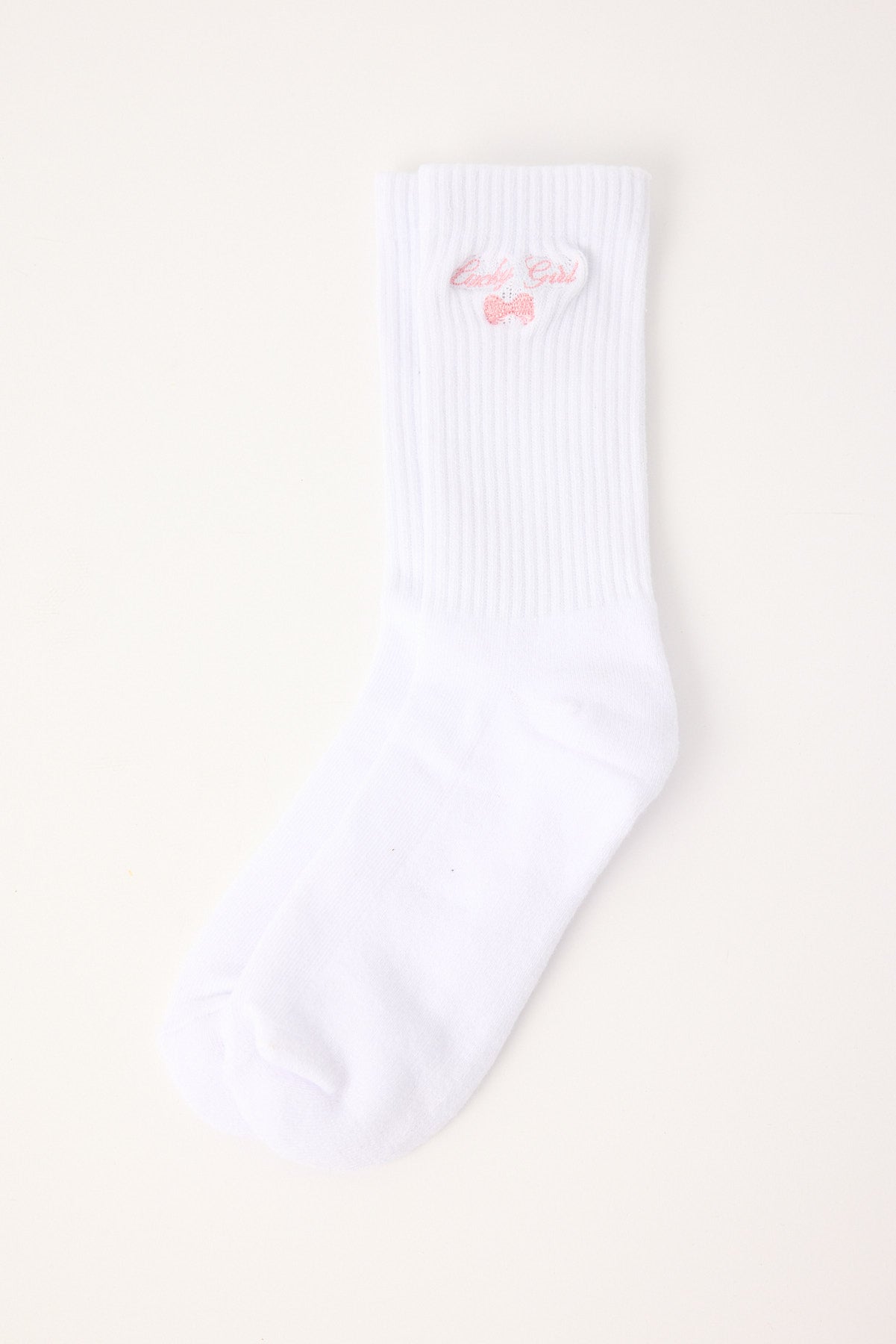 Luck & Trouble Lucky Girl Sock White