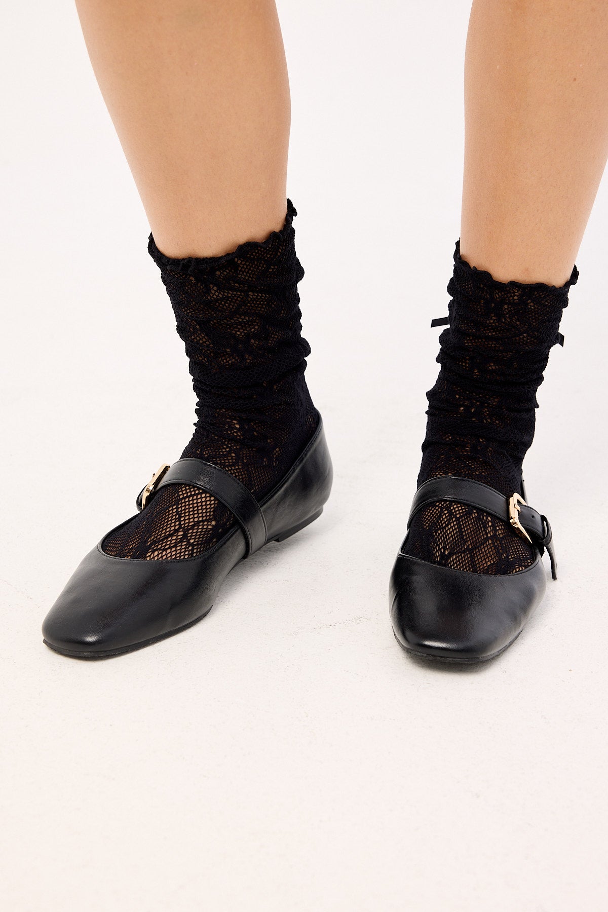 Token Lace Ankle Sock Black