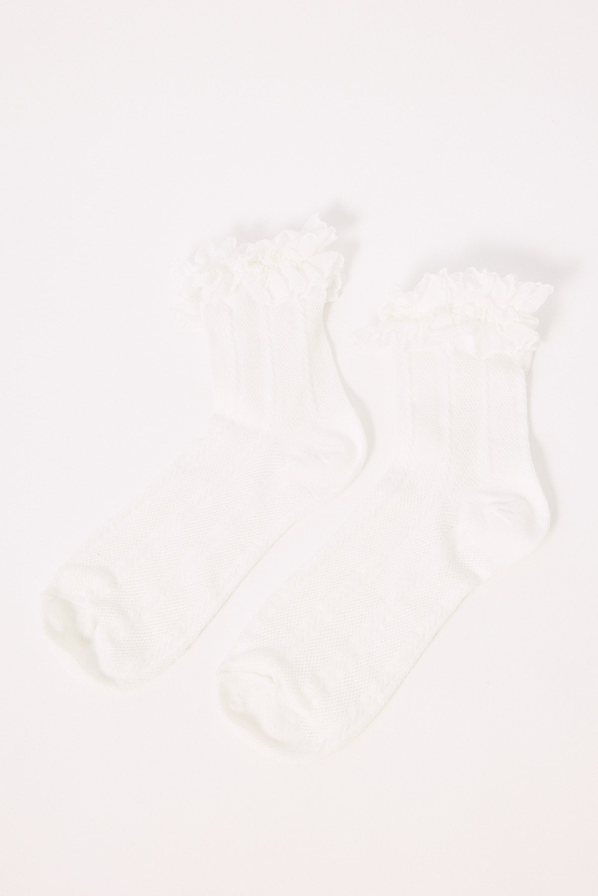 Token Frilly Sock White