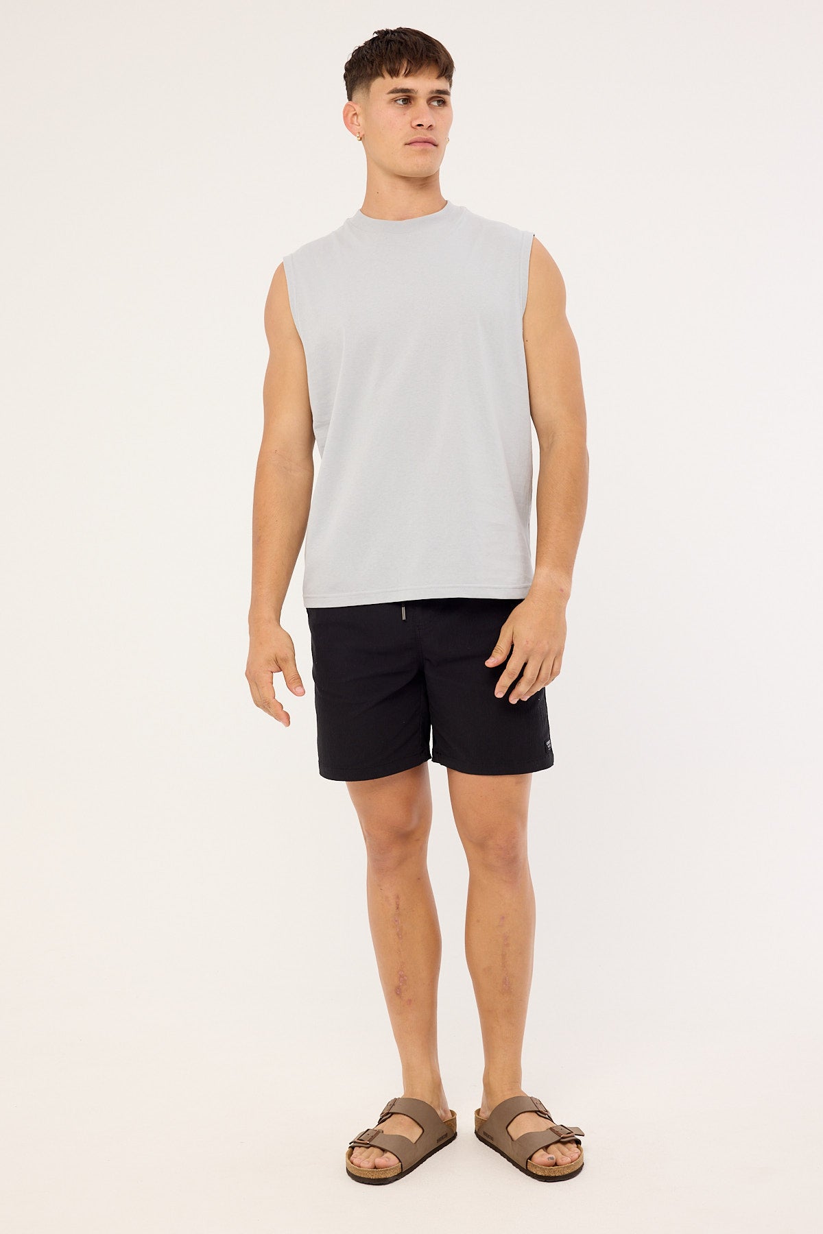 Open Archive Organic Boxy Muscle Tank Ice Grey