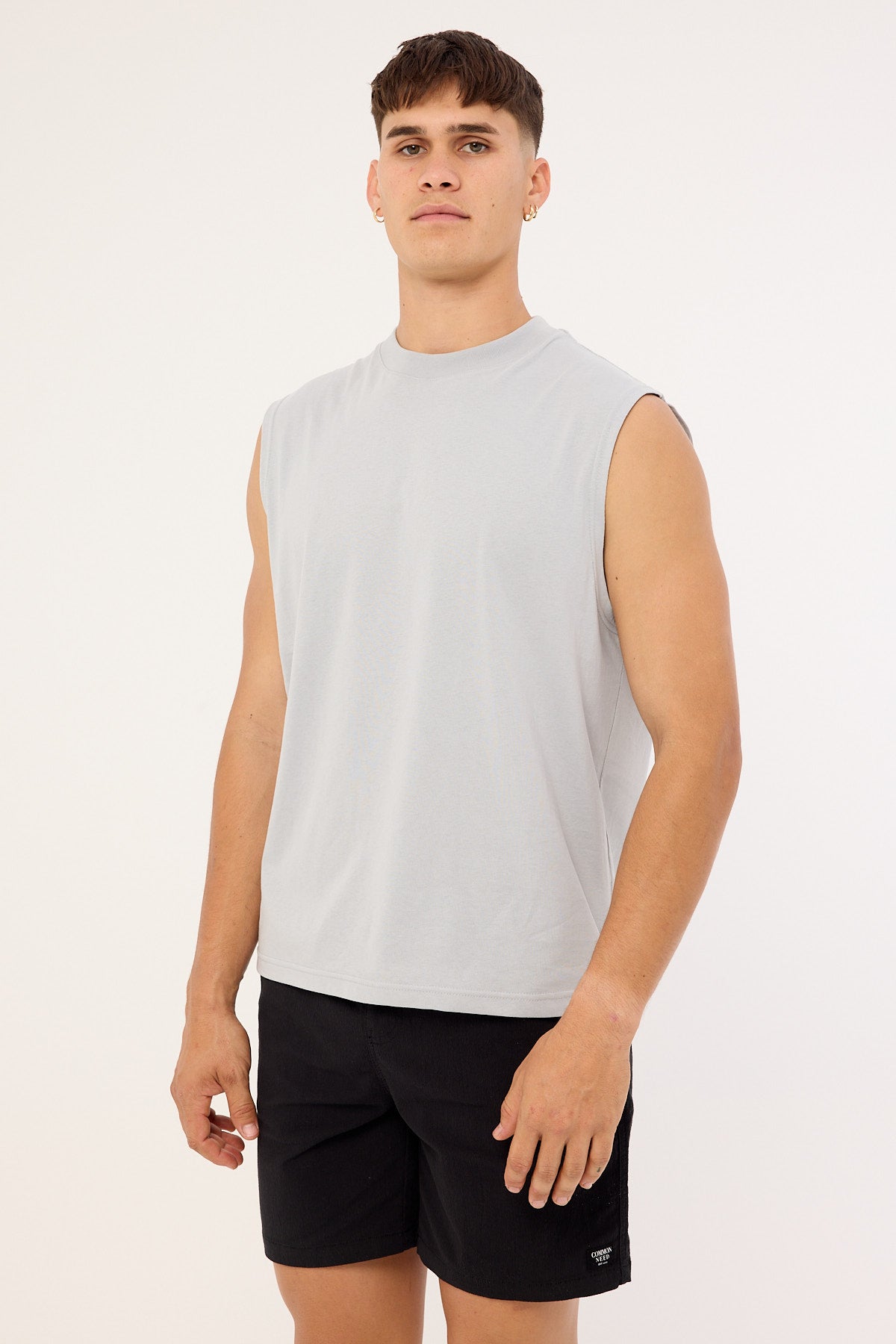 Open Archive Organic Boxy Muscle Tank Ice Grey