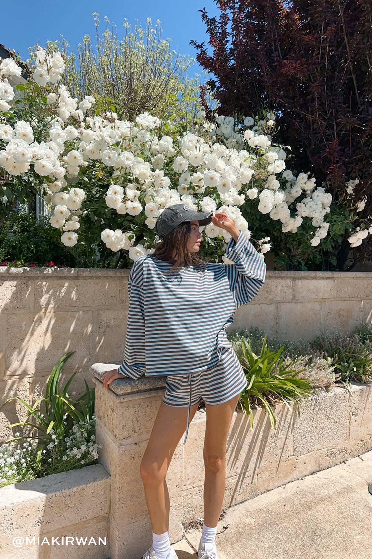 Lioness Bloom Long Sleeve Chocolate Sea Stripe