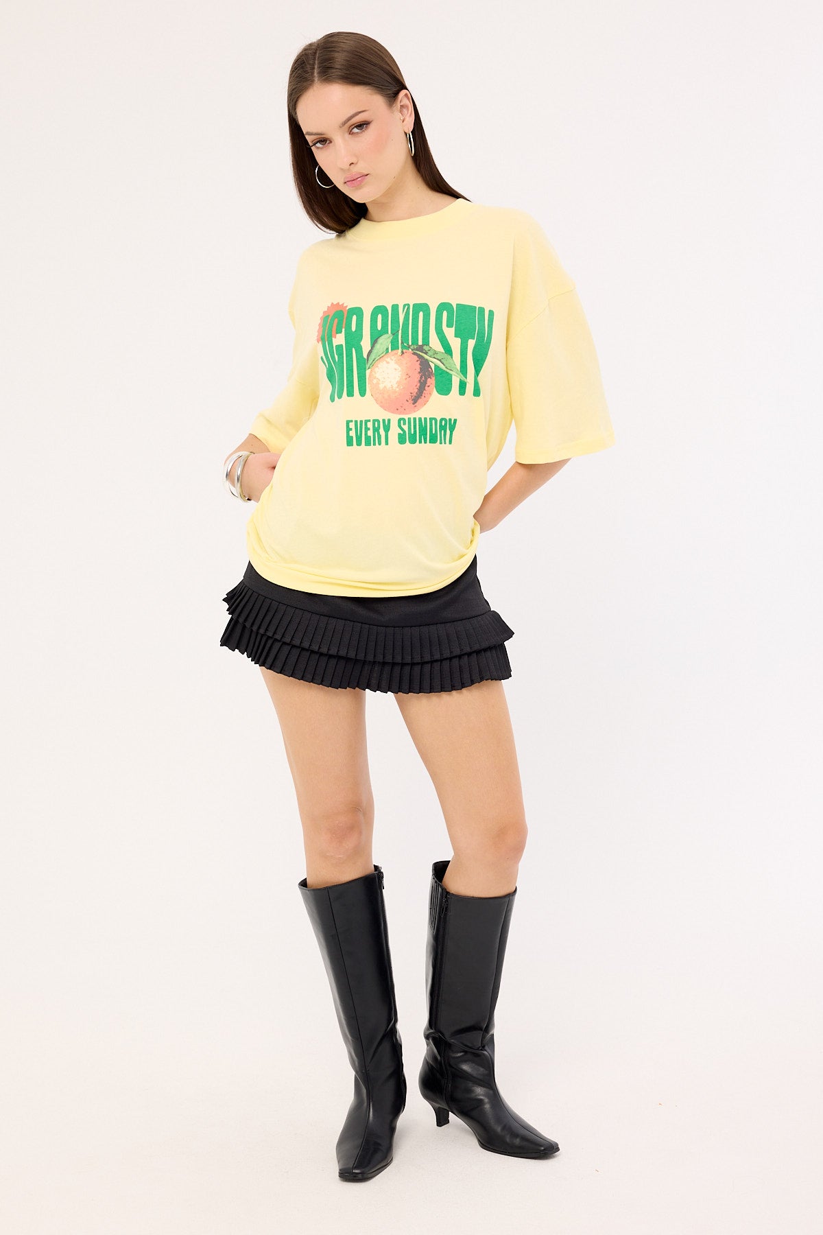 Jgr & Stn Sundays Oversized T-Shirt Butter