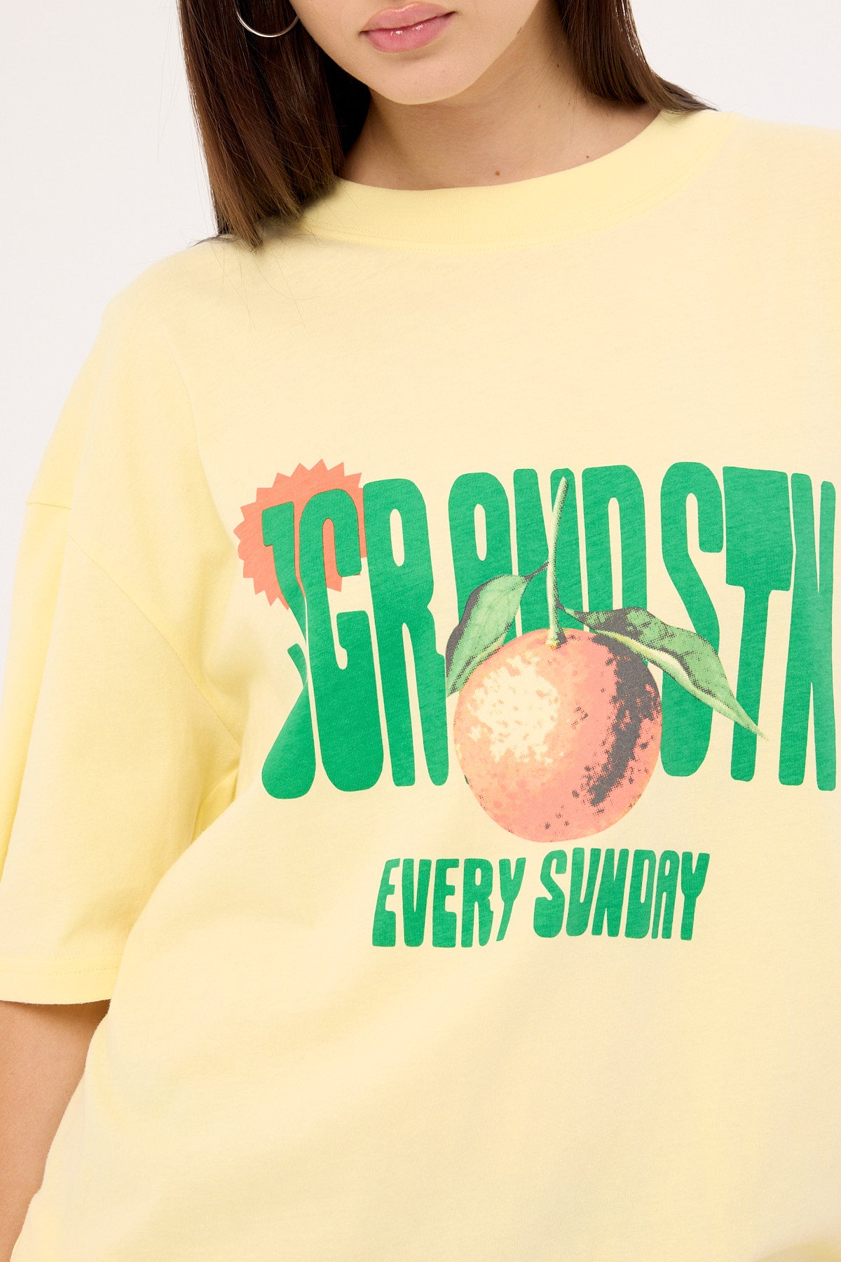 Jgr & Stn Sundays Oversized T-Shirt Butter