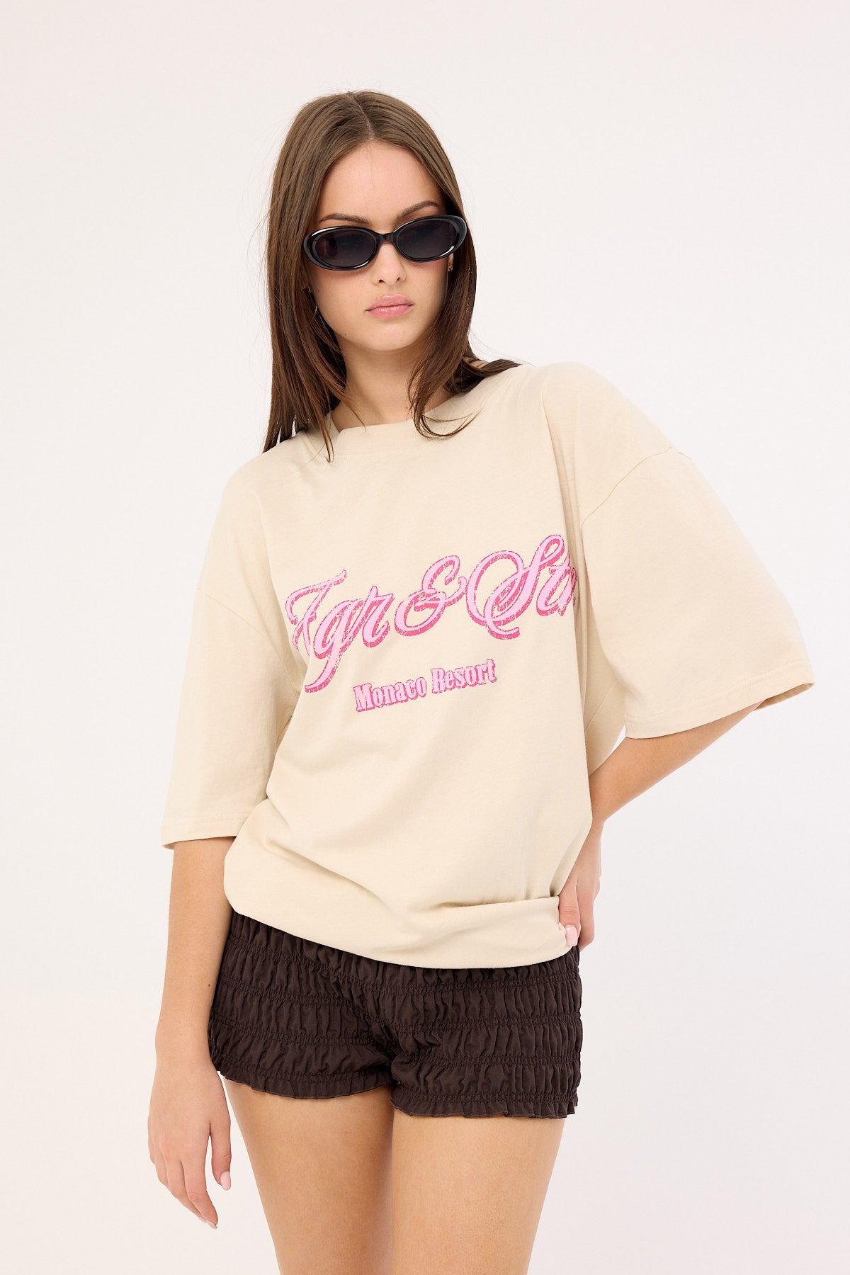 Jgr & Stn Holiday Oversized T-Shirt White