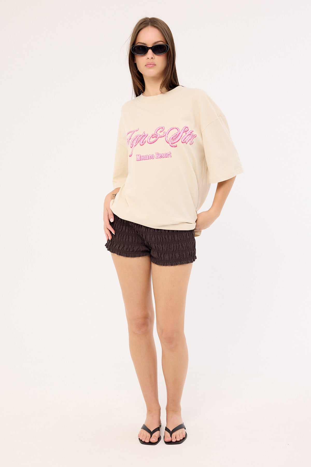 Jgr & Stn Holiday Oversized T-Shirt White