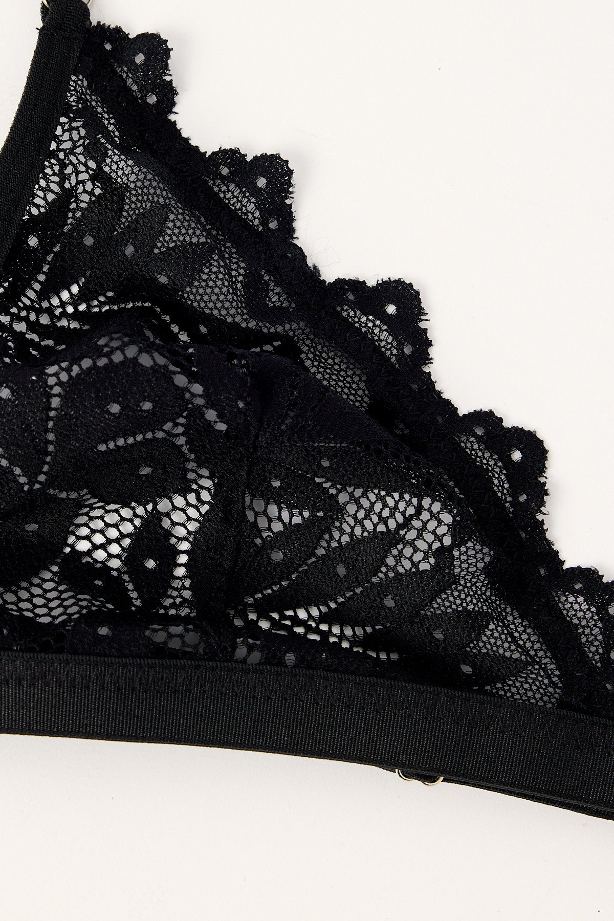 Luck & Trouble Isa Lace Bralette Black