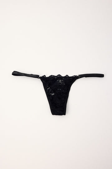 Luck + Trouble Isa Lace Thong Black