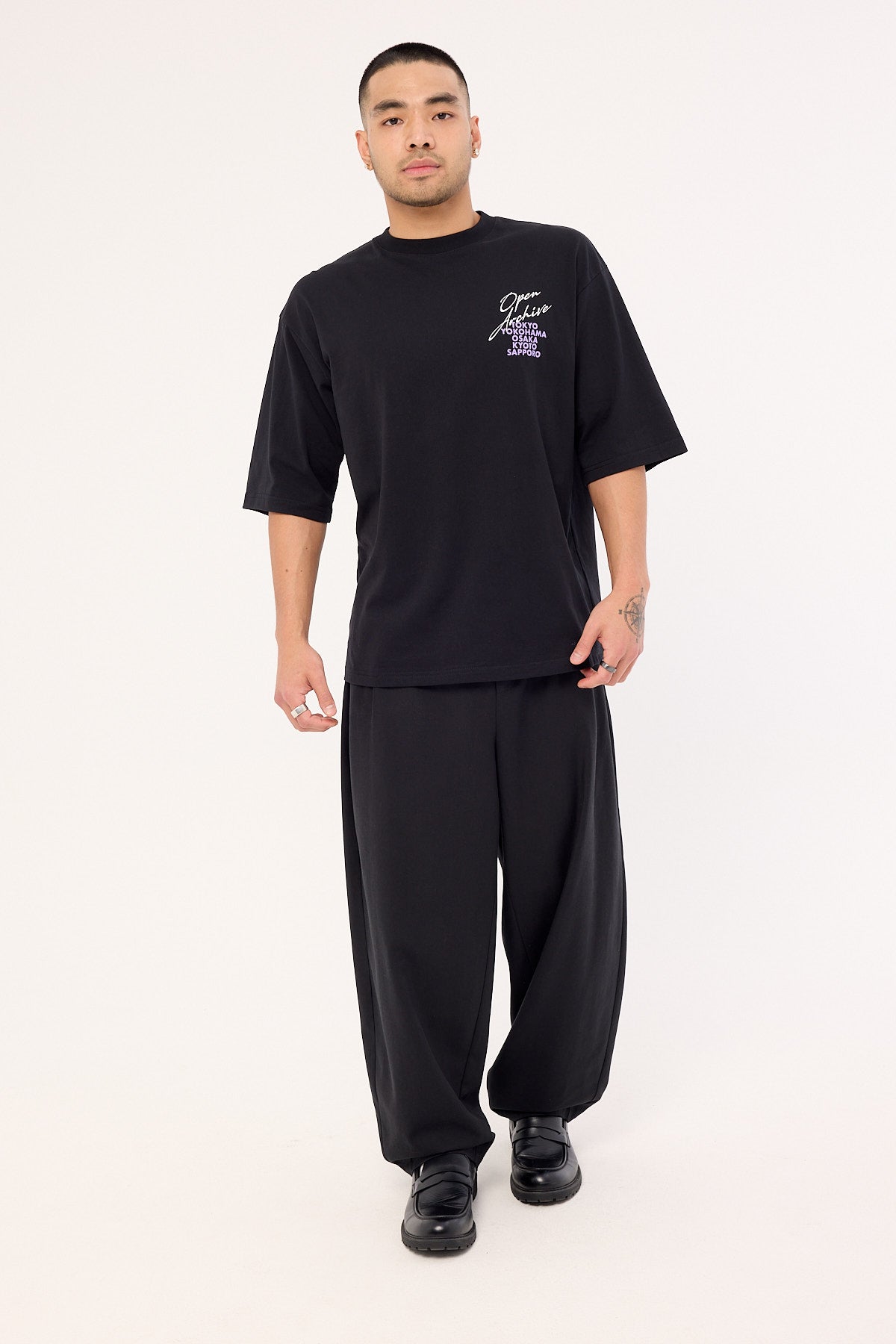 Open Archive Cities Organic Boxy Tee Black