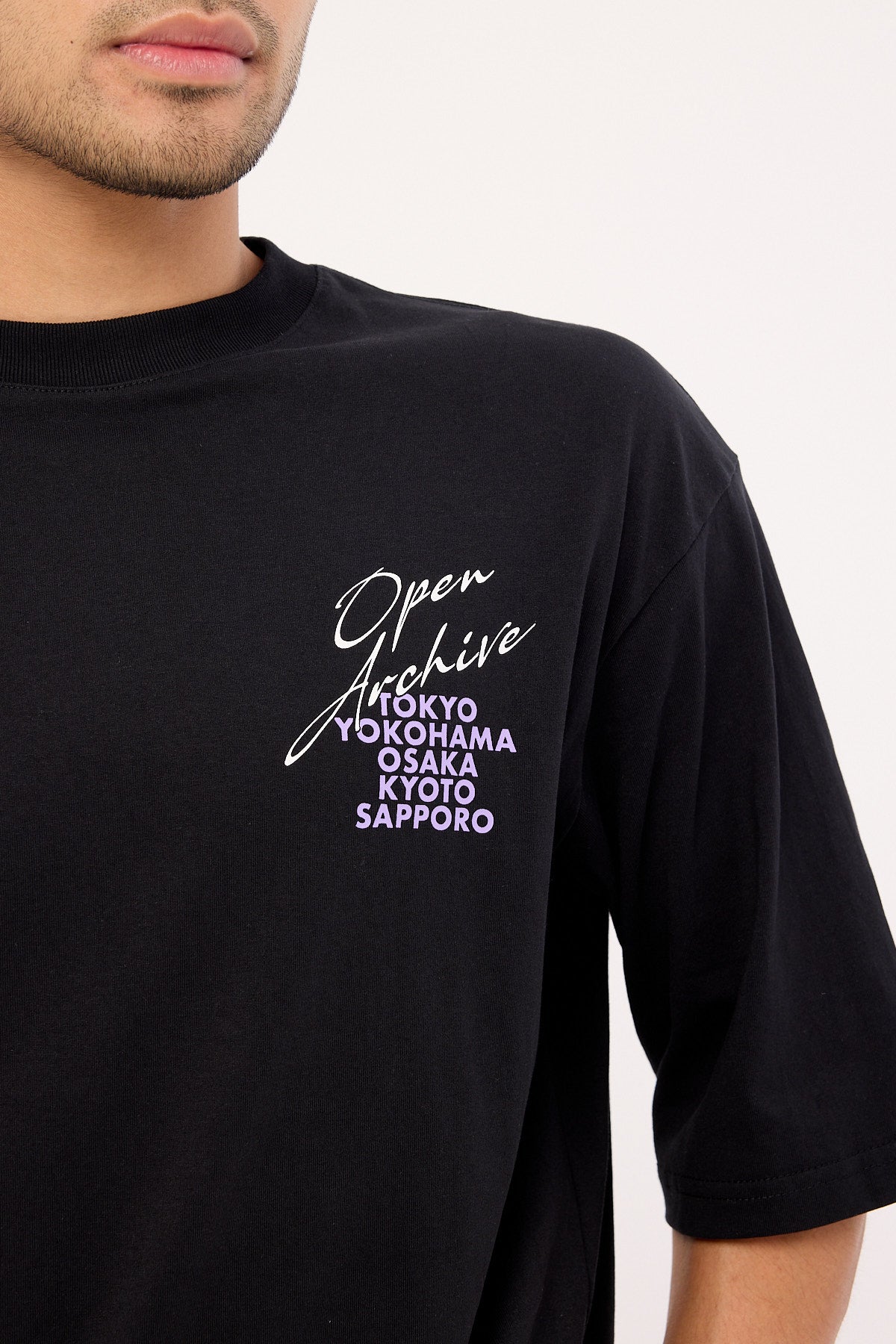 Open Archive Cities Organic Boxy Tee Black