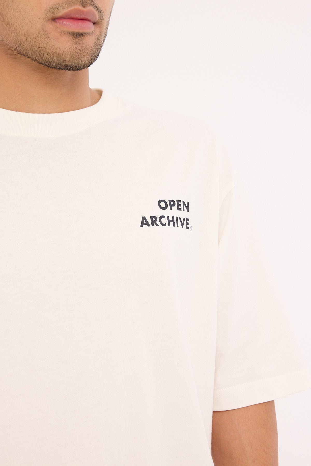 Open Archive Flora Organic Boxy Tee Off White