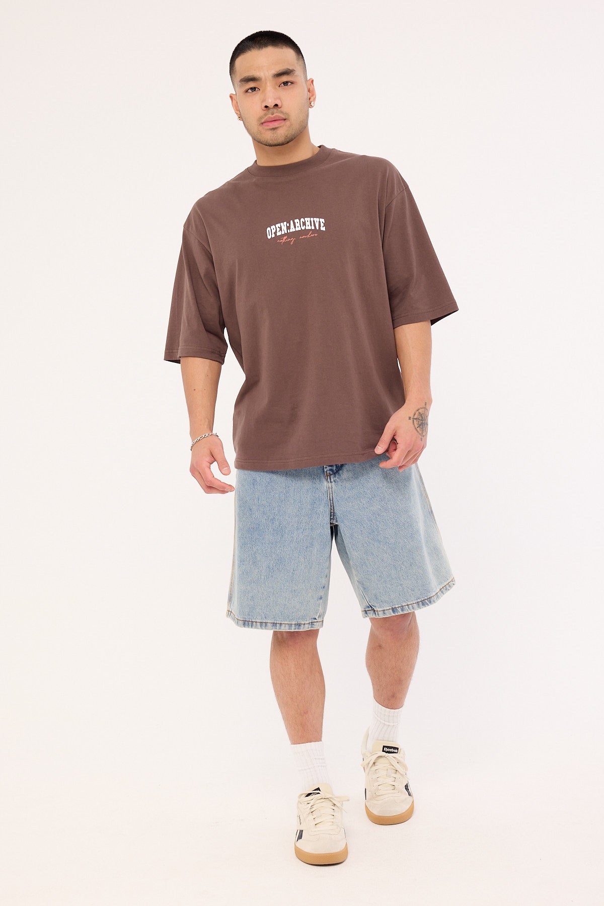 Open Archive College Organic Boxy Tee Cocoa Brown