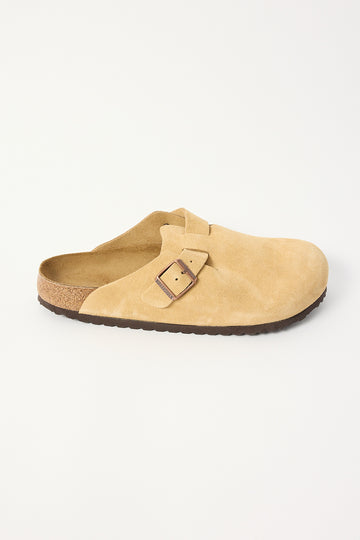 Birkenstock Mens Boston Suede Leather Regular Latte Cream