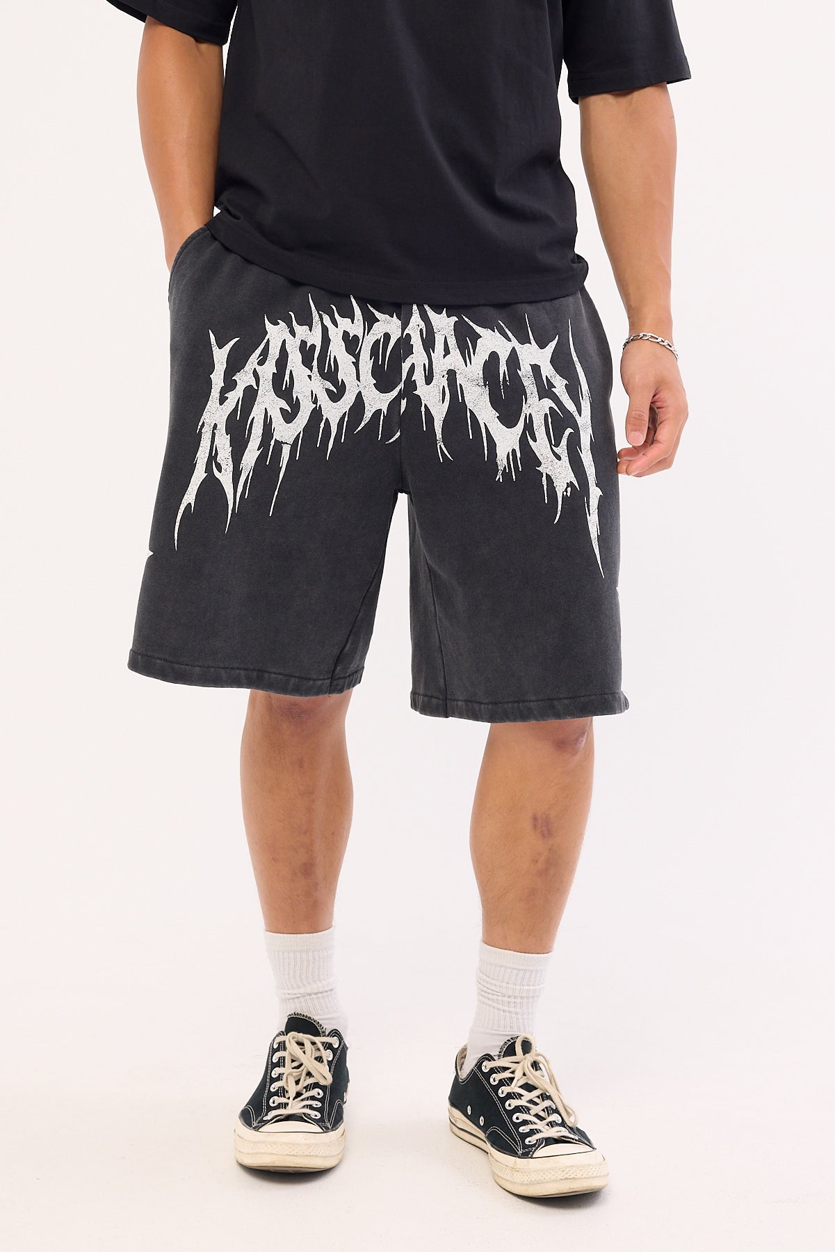 Kiss Chacey Cagey Loopbk Basketball Short Mineral Black