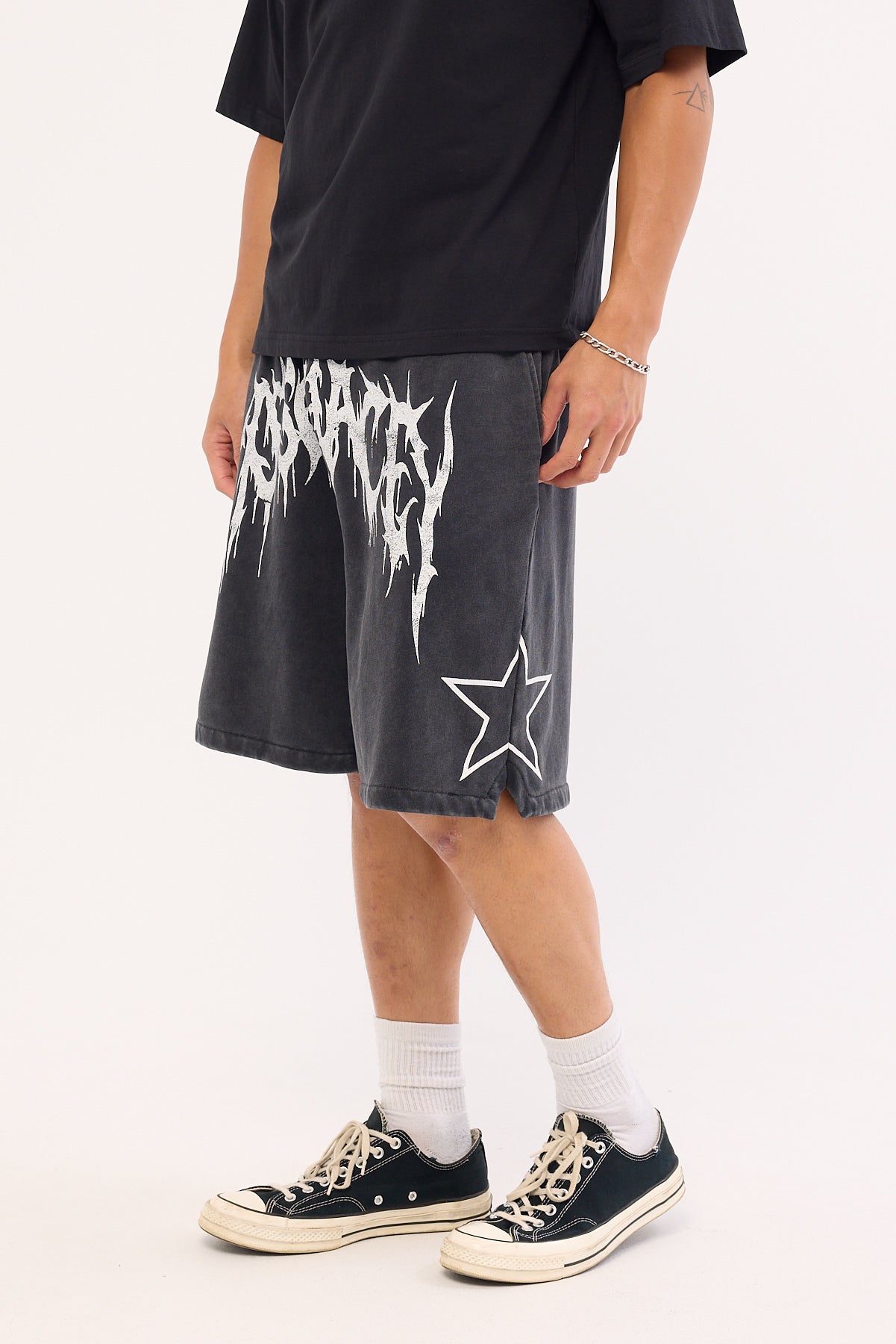 Kiss Chacey Cagey Loopbk Basketball Short Mineral Black