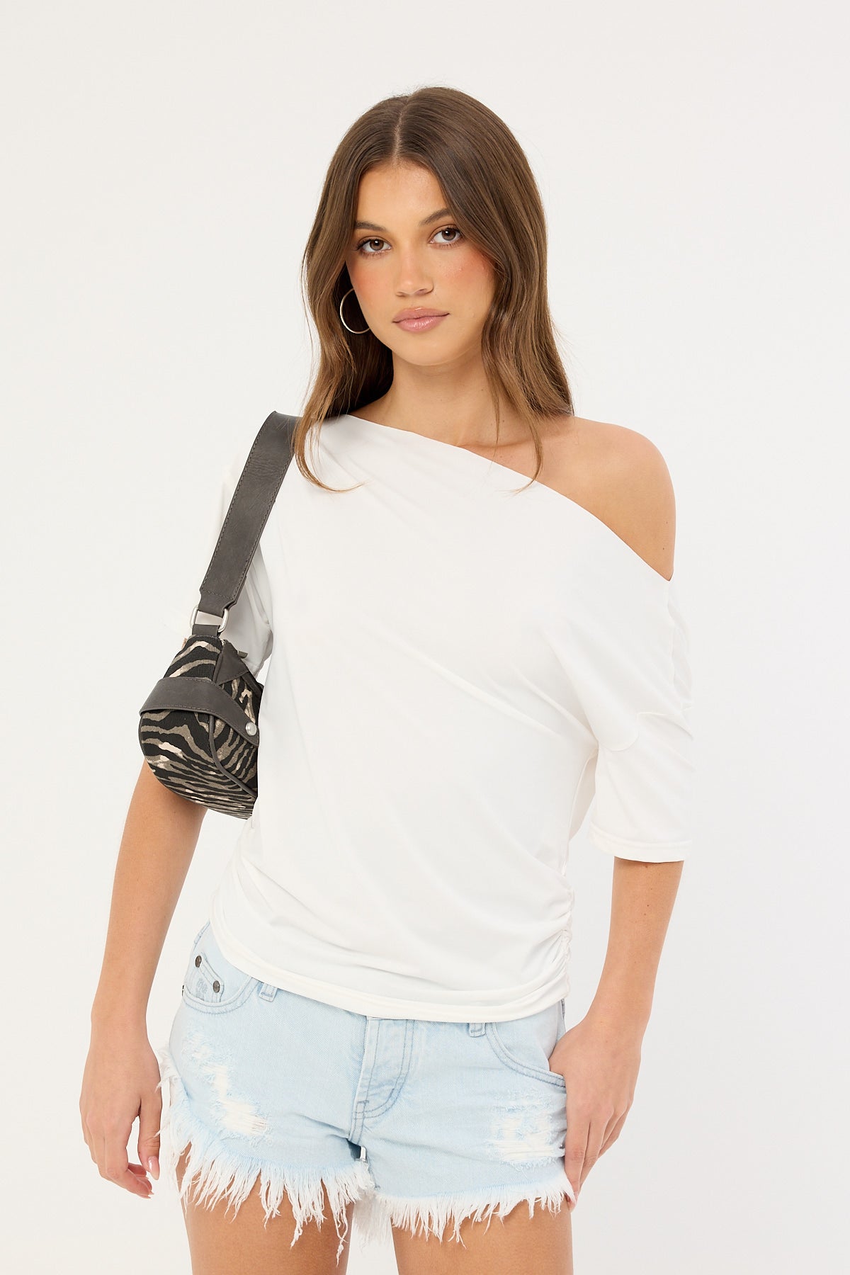 One Teaspoon Dukes Low Waist Mini Denim Shorts Xanthe