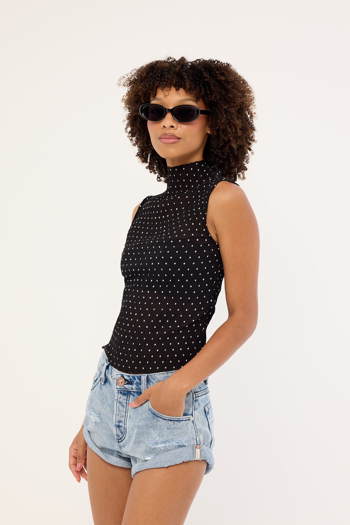 One Teaspoon Messed Up Bandits Low Waist Denim Short Salty Dog