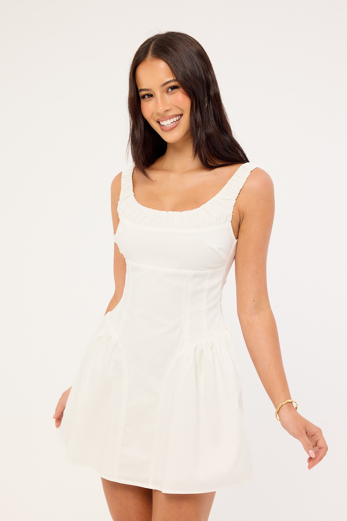Perfect Stranger Gabrielle Corset Mini Dress White
