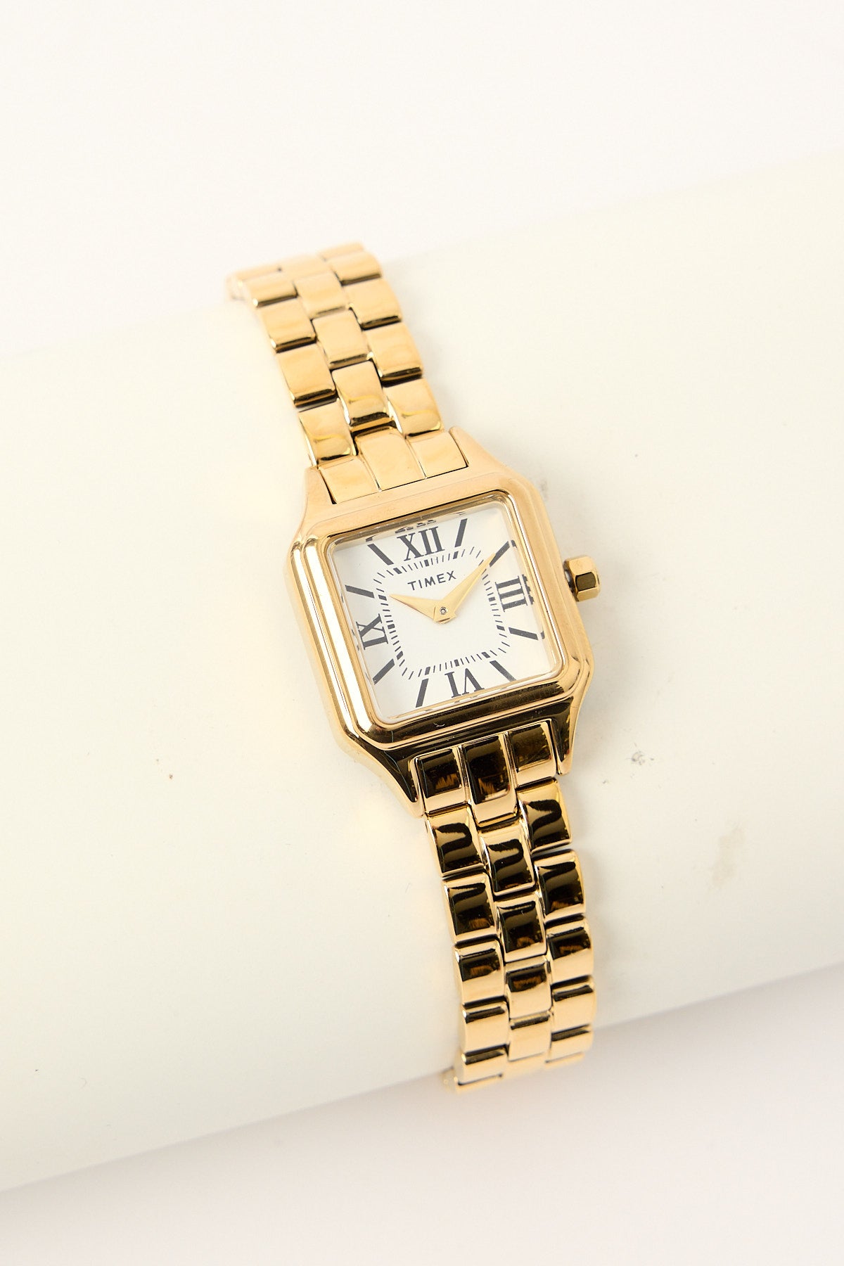 Timex Originals Legacy Addison Square White Dial Gold Tone Case &amp; B Gold