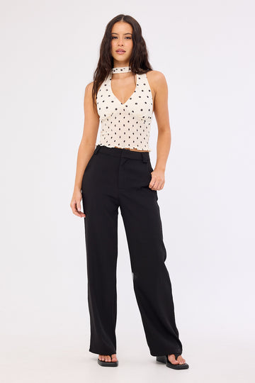 Perfect Stranger Fay Petite High Rise Recycled Pant Black