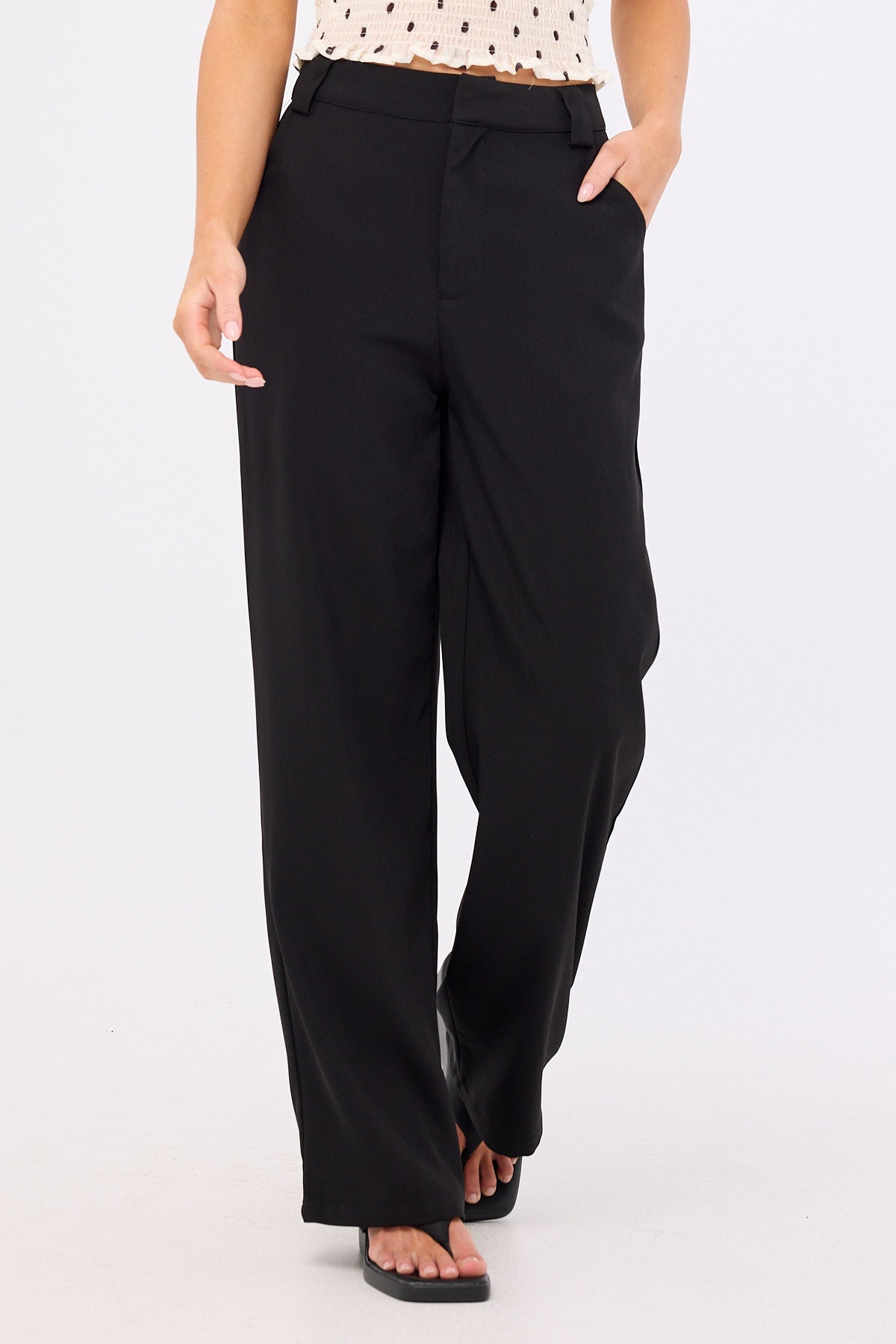 Perfect Stranger Fay Petite High Rise Recycled Pant Black