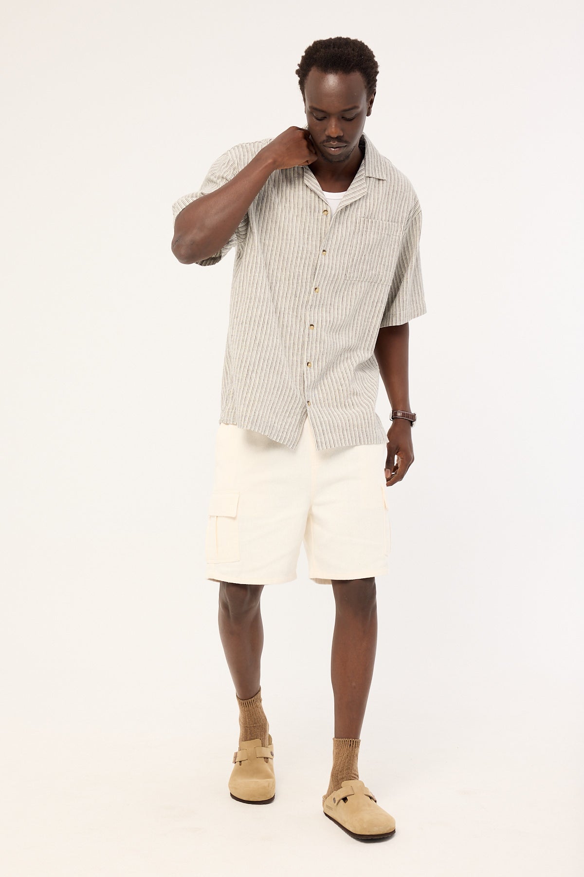 Common Need Jungle Relaxed Cargo Short White
