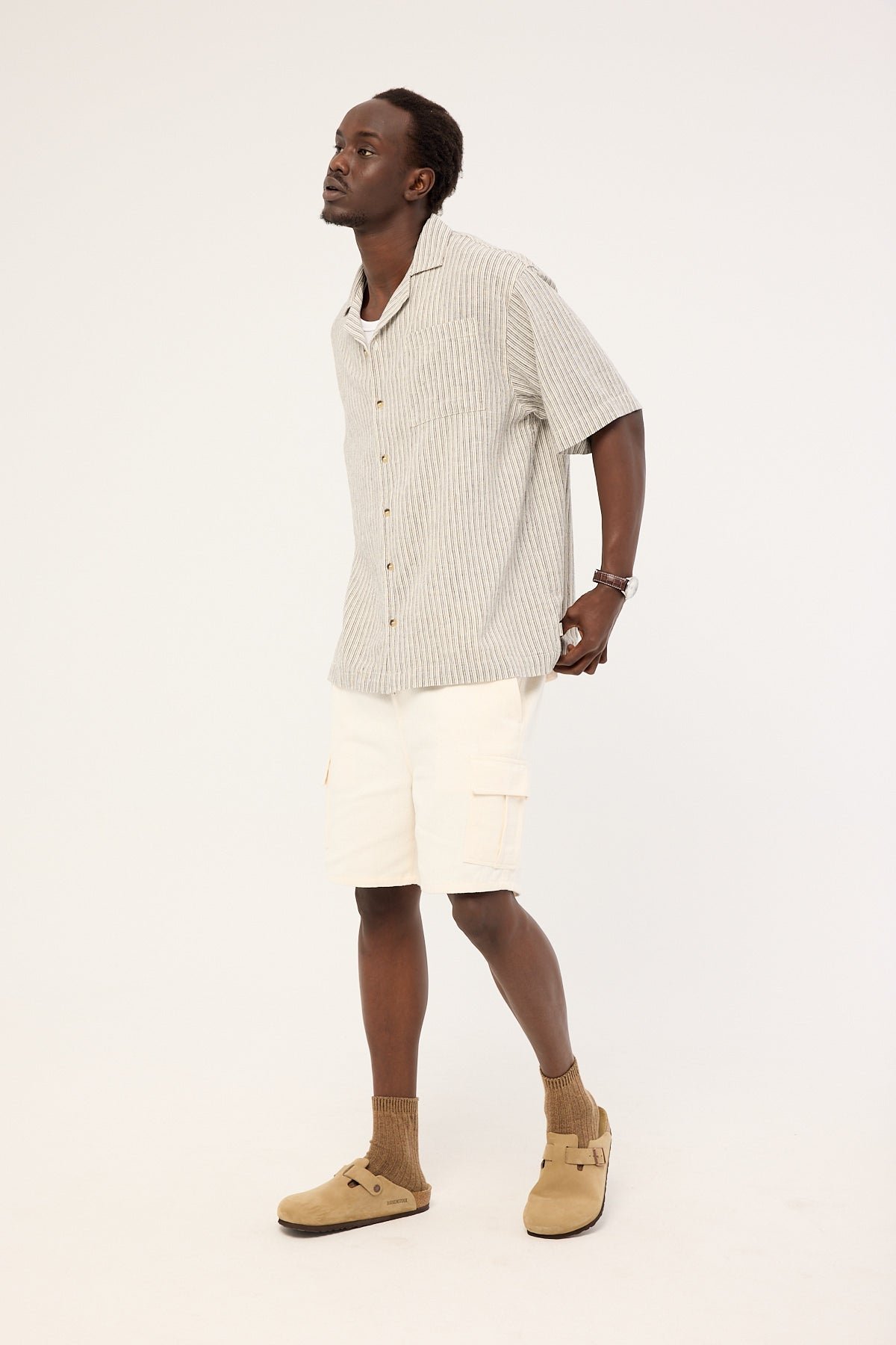 Common Need Jungle Relaxed Cargo Short White