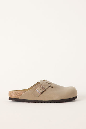 Birkenstock Mens Boston Oiled Leather Narrow Tobacco Brown