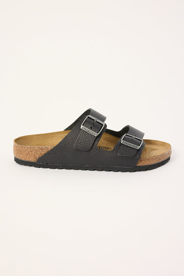 Birkenstock Mens Arizona Natural Leather Regular Vintage Wood/Black