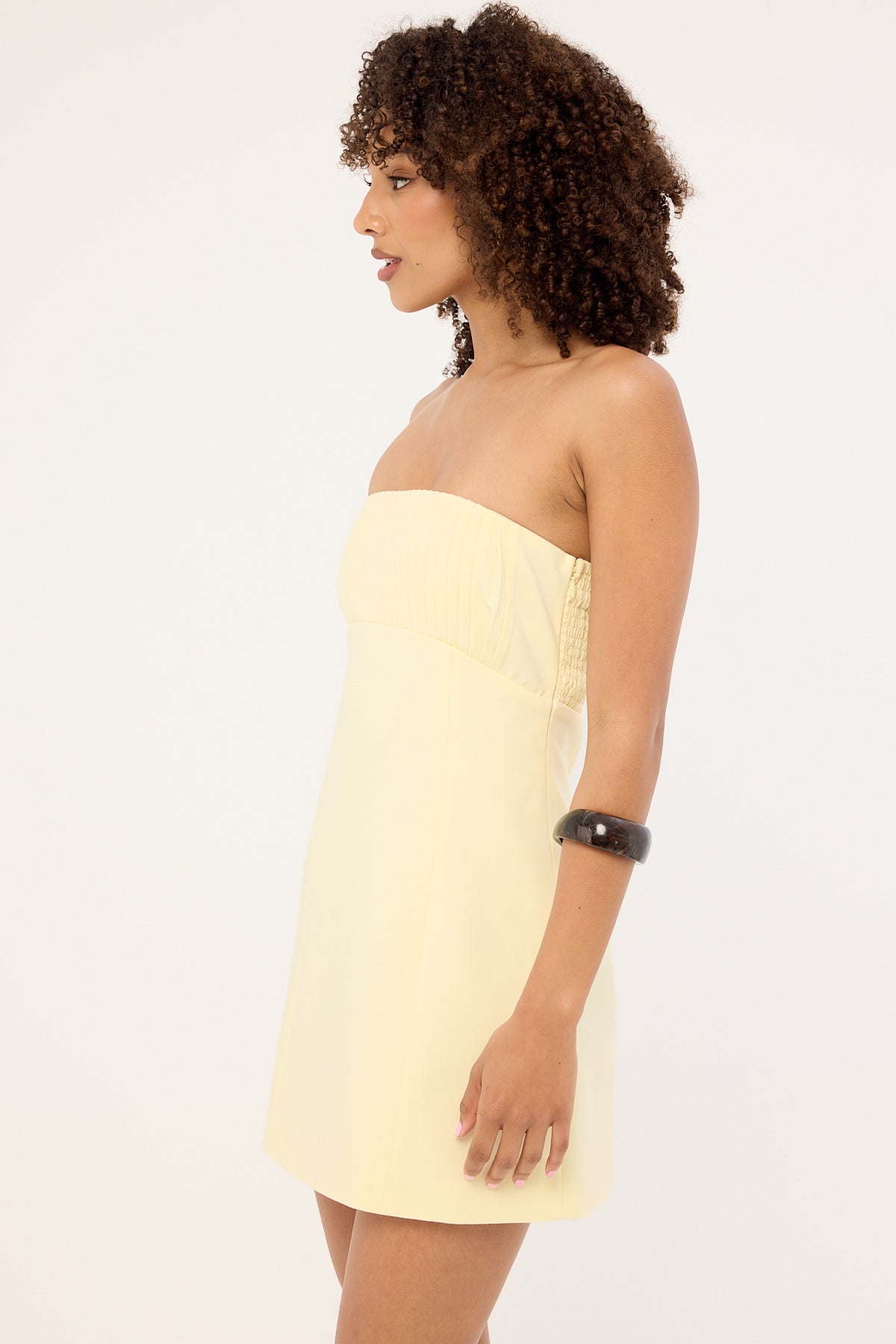 Perfect Stranger Olsen Strapless Mini Dress BUTTER