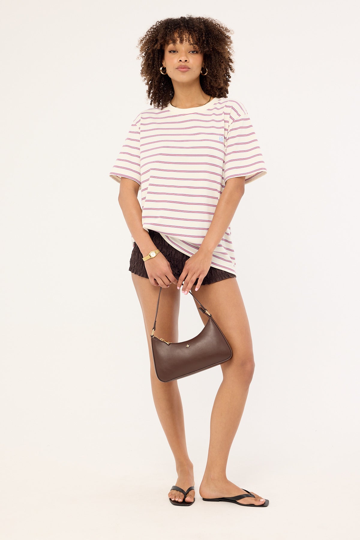 Perfect Stranger Oversized Stripe Tee Blue Stripe