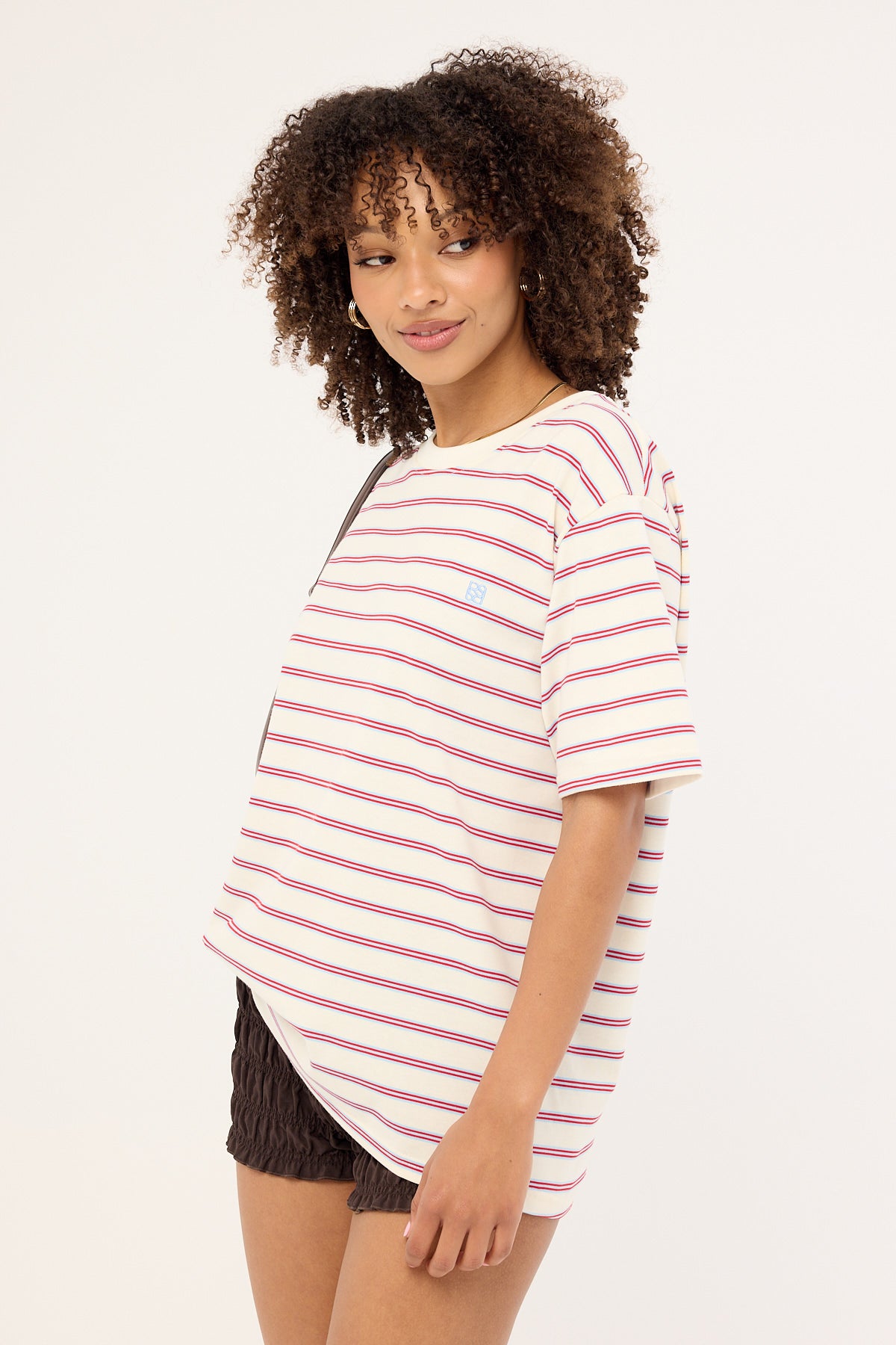 Perfect Stranger Oversized Stripe Tee Blue Stripe