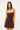 Luck & Trouble Shimmer Tie Back Mini Dress Dark Brown